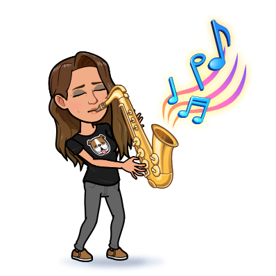 playing the saxophone