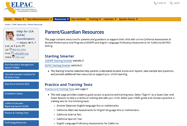 ELPAC Family Resource