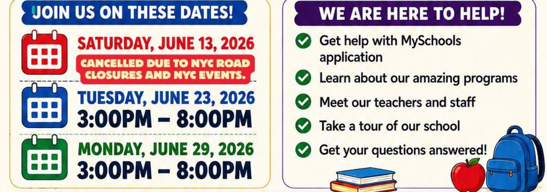 Open House Registration Days