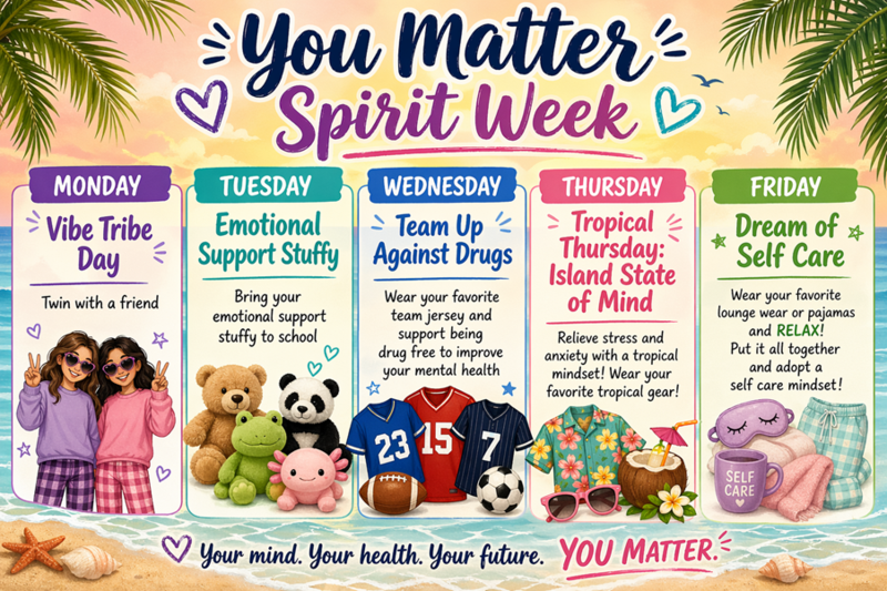 You Matter Spirit Week Schedule