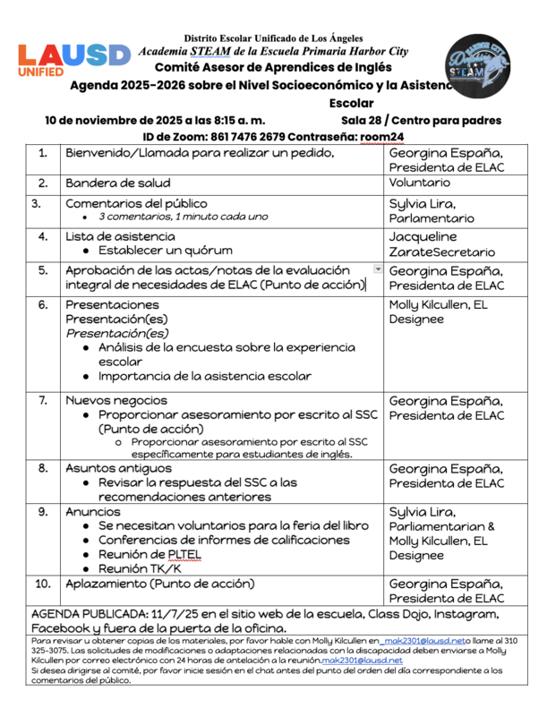 Agenda