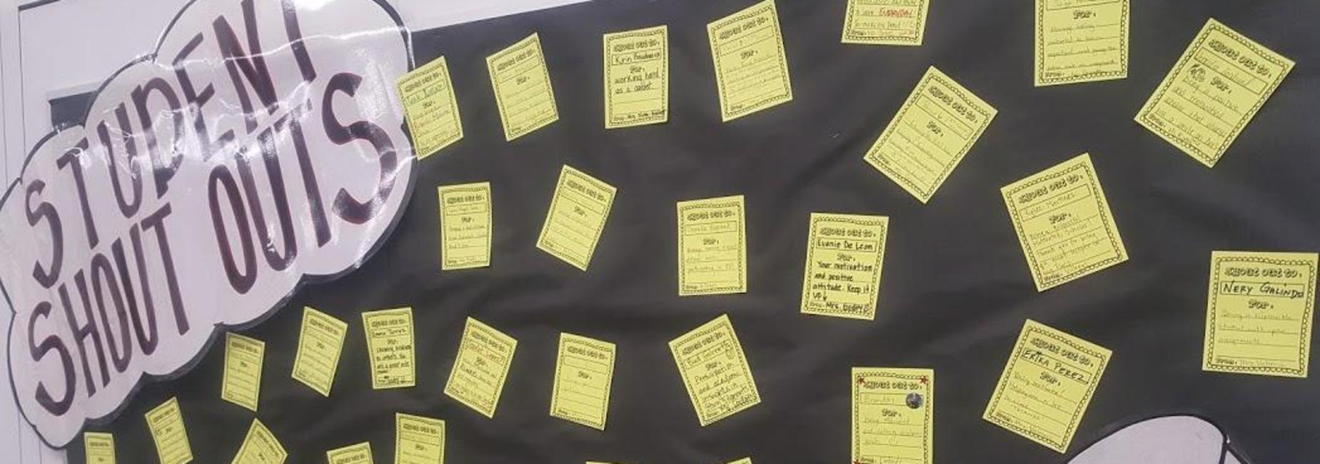 Student Shout outs