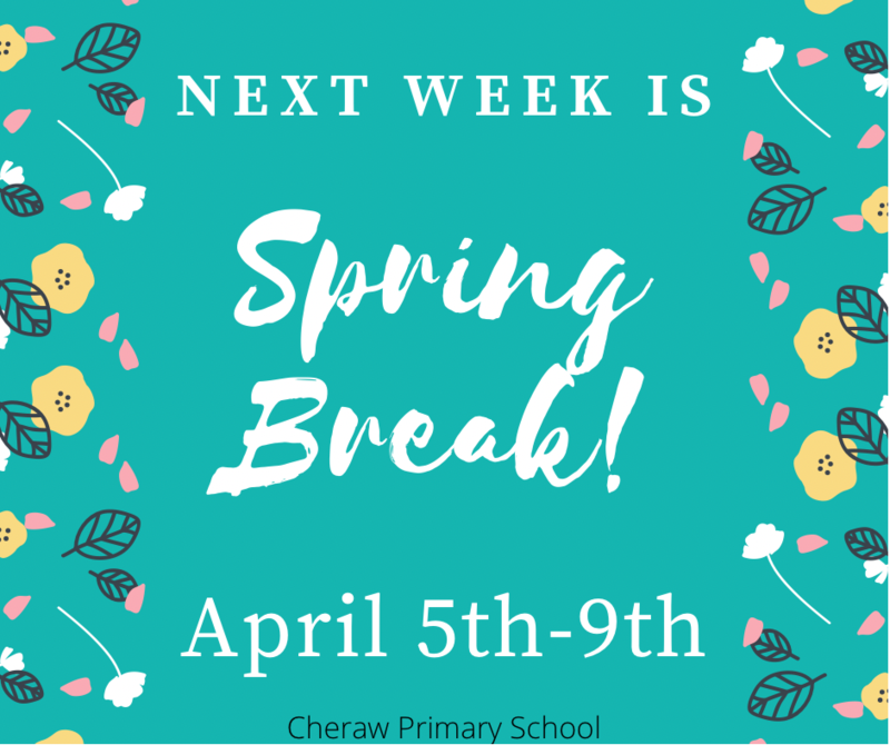 Spring Break is April 5th-9th! Featured Photo
