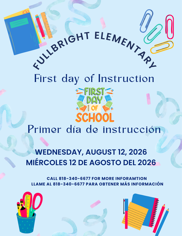 First Day of Instruction/Primer día de Instrucción Featured Photo