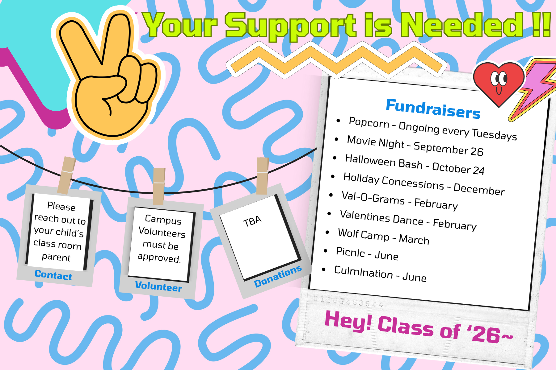 5th Grade support opportunities