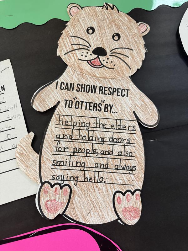 A poster discussing the value of respect.