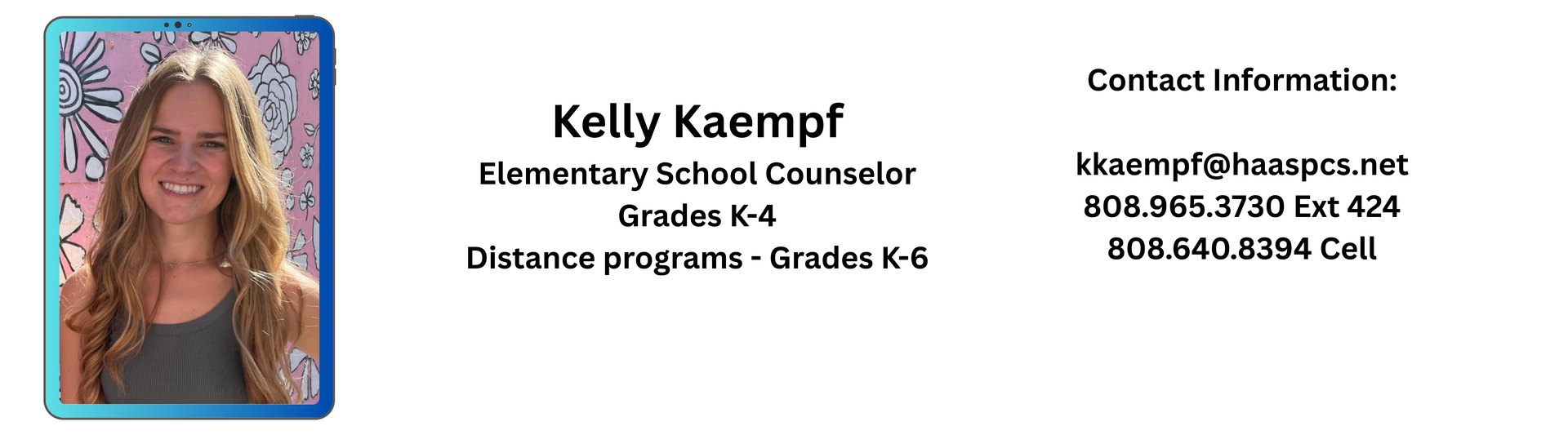 Kelly Kaempf Elementary Counselor
