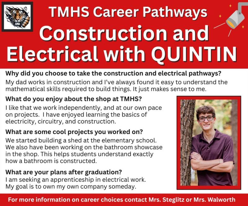 TMHS Career Pathway Spotlight - Construction and Electrical with Quintin!