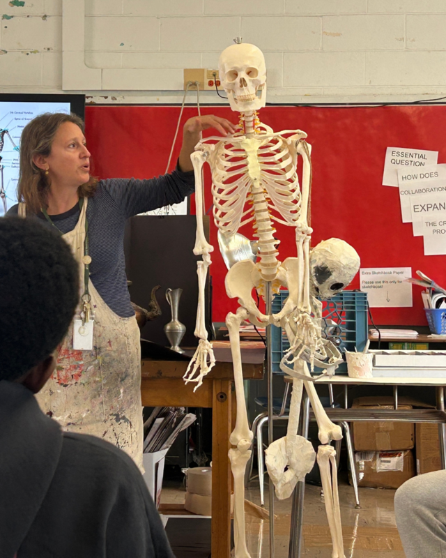 Ms. Cioffoletti talks about skeletons in art
