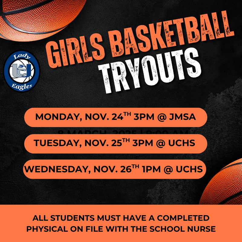 UCHS Girls Basketball Tryouts Information
