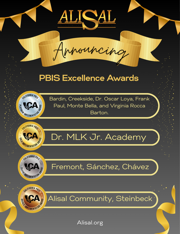 Graphic listing PBIS winners in the Platinum, Gold, Silver and Bronze categories.