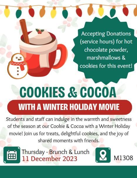 Cookies & Cocoa with a Winter Holiday Movie!