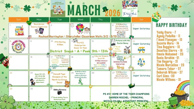 *** UPDATED*** March 2026 Calendar