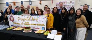 Staff Picture with Board