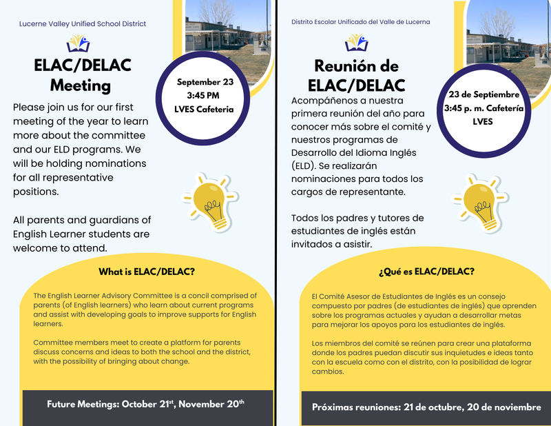 ELAC/DELAC Meeting on September 23rd Featured Photo