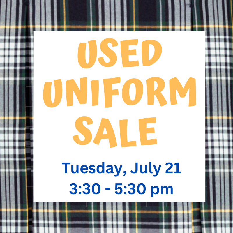 Used Uniform Sale is July 21