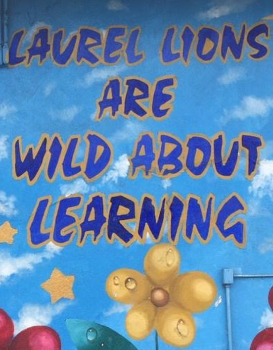 Photo of mural at Laurel Elementary School.
