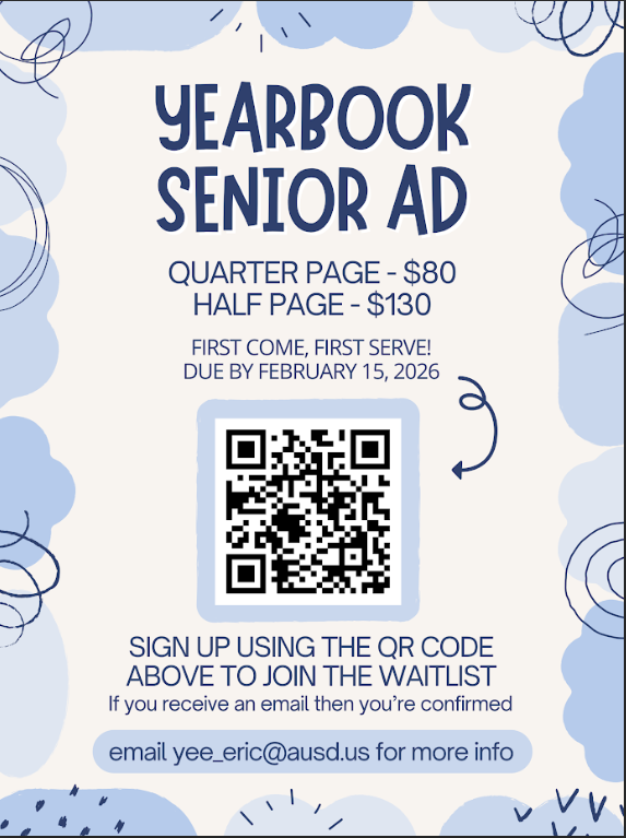 Year Book Senior Ads! (Due 02/15/2026)
