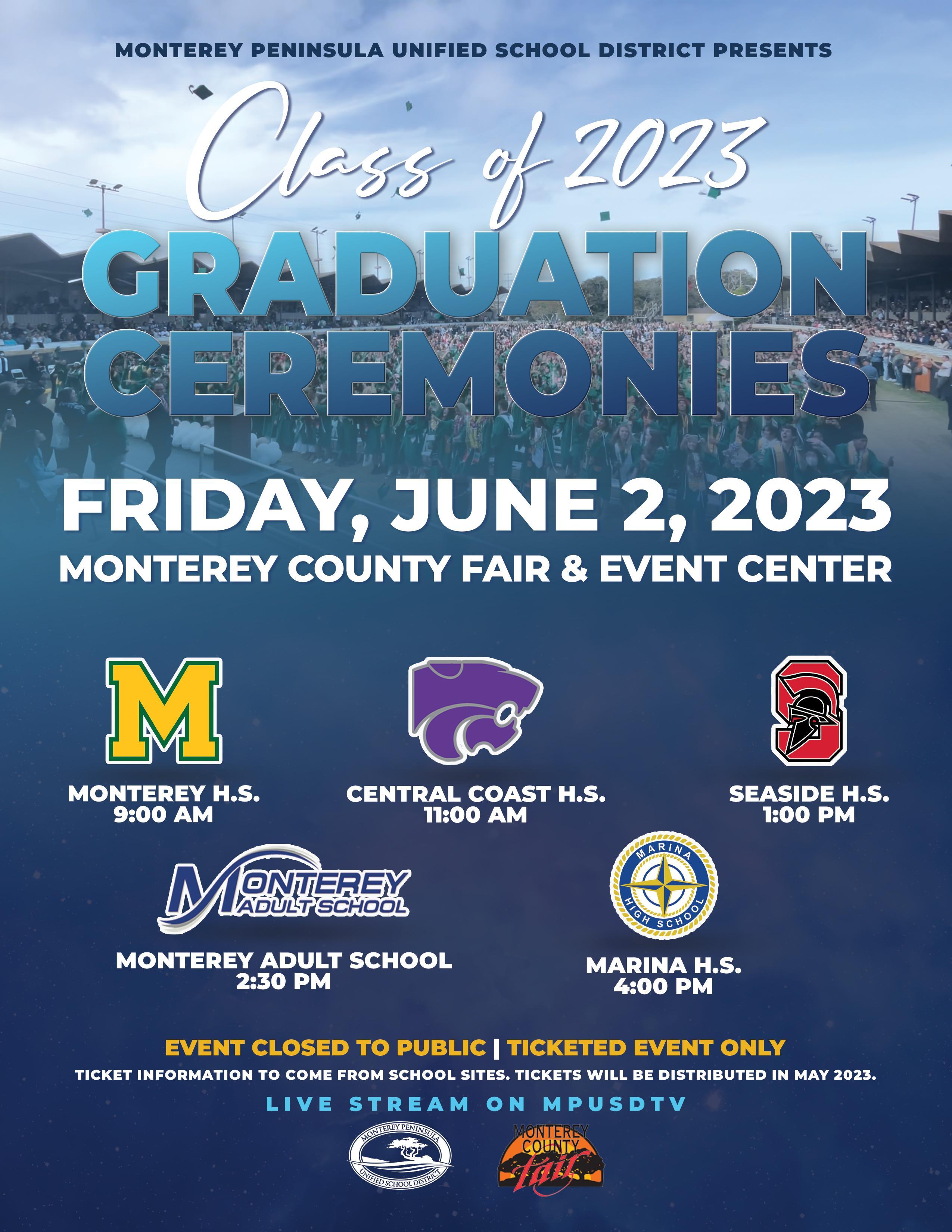 Class Of 2023 High School Graduation Live Stream Available Monterey Class Of 2023 High School Graduation Live Stream Available Monterey