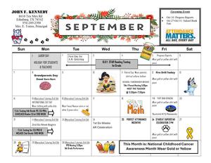 SEPTEMBER CALENDAR