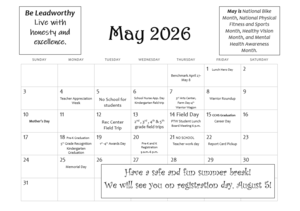 May Calendar