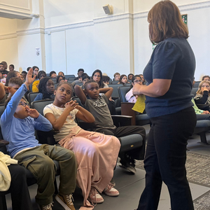 Students participate in a discussion