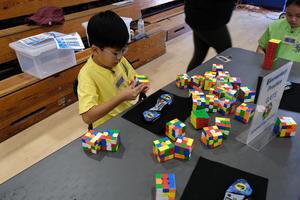 Speed Cube day - image of contestants on day of