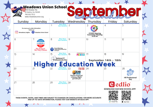 September Monthly Calendar
