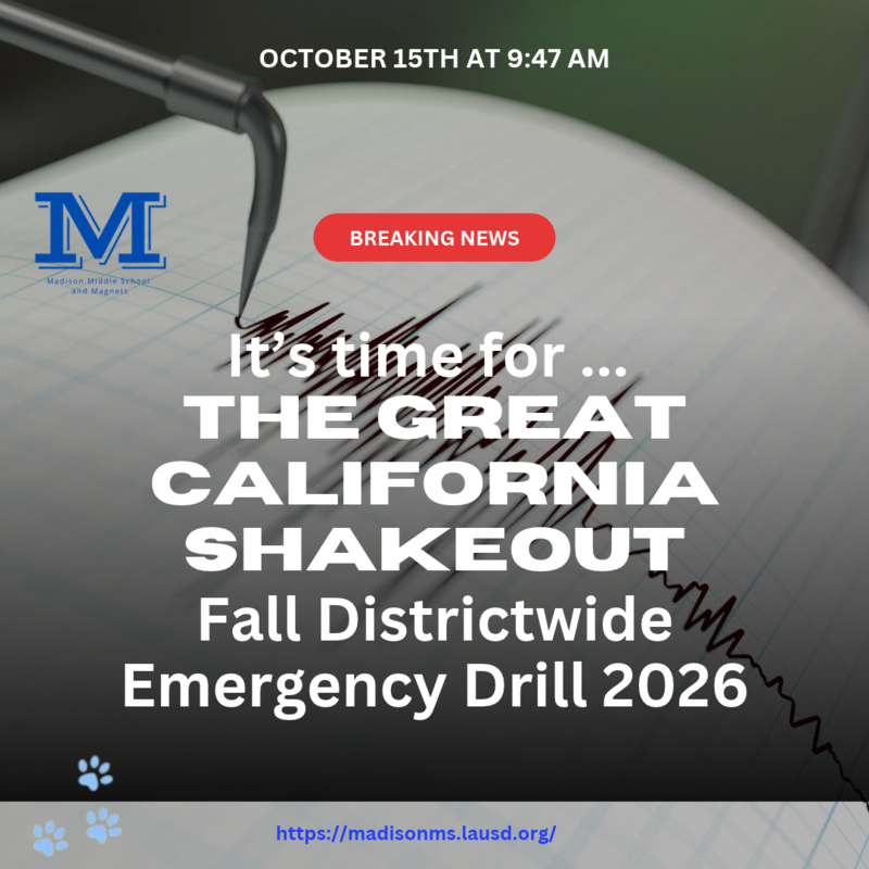The Great California Shake Out Emergency Drill 2026