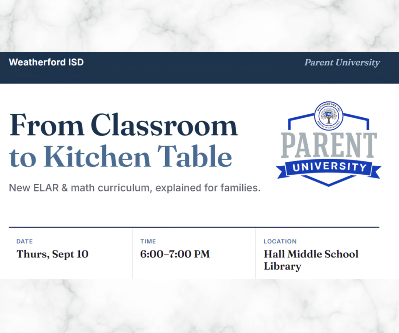 Parent University Session #2 - Understanding the New ELAR & Math Curriculum Featured Photo