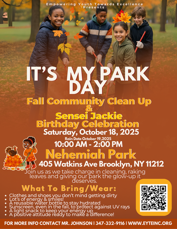 It's my party FALL community cleanup Saturday, October 18, 2020 10:00 AM to 2 PM