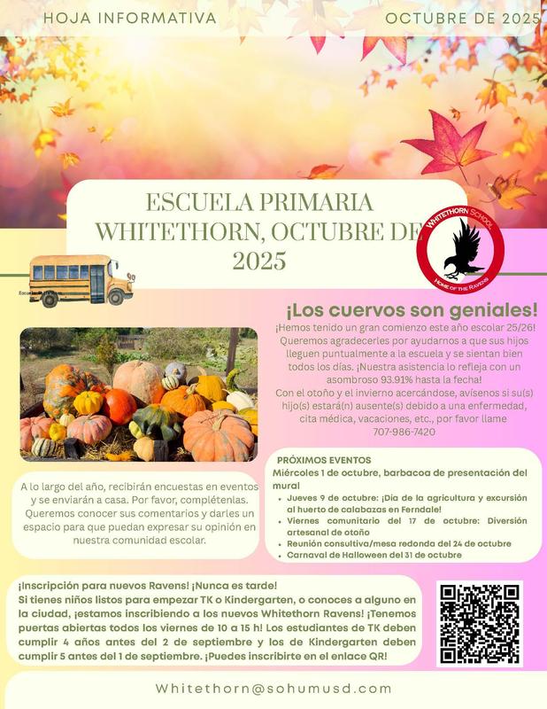 October Newsletter Spanish Version