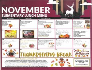 november lunch menu