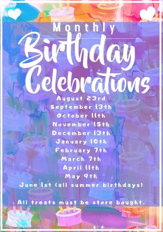 monthly birthday celebration flyer