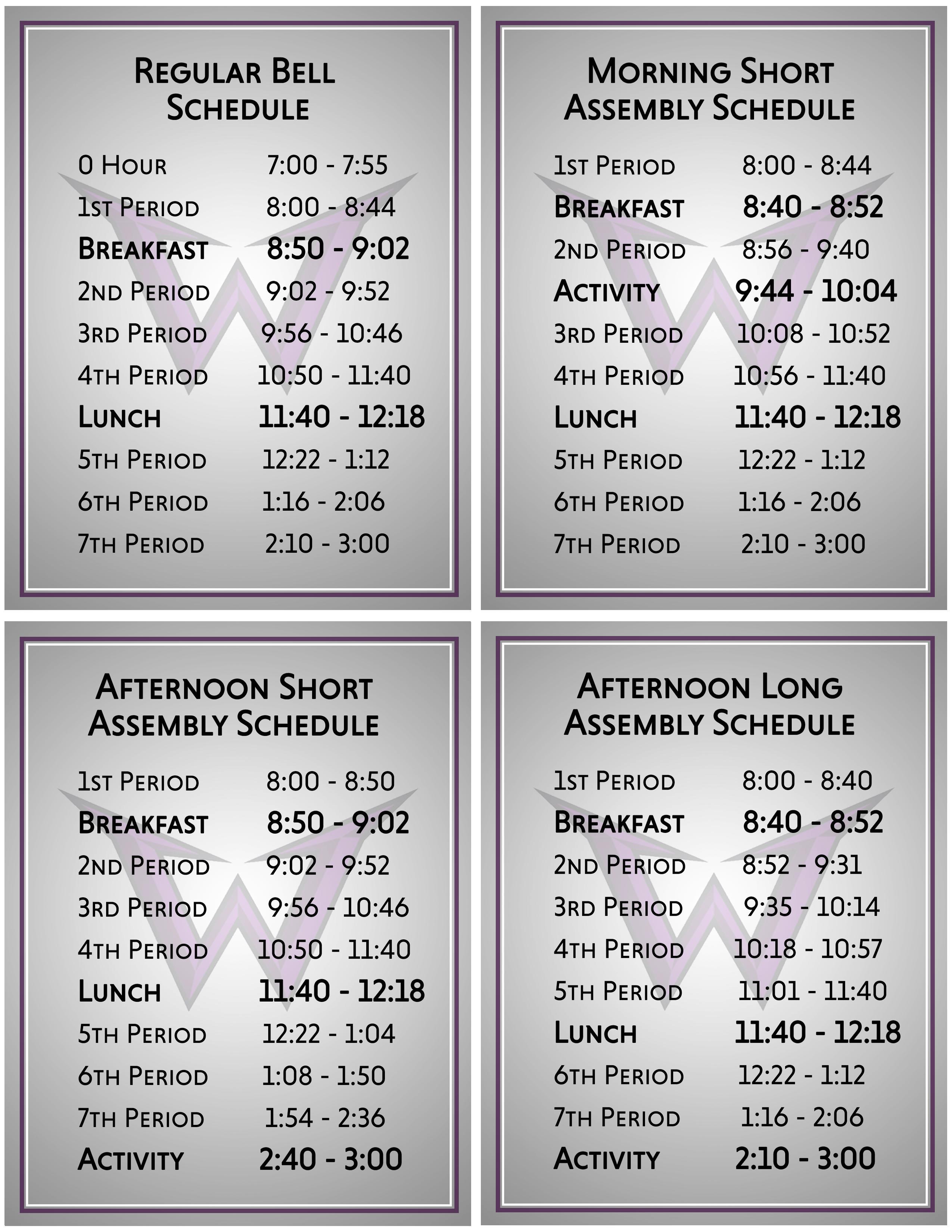 Bell Schedule About Us Warrenton High School Bell Schedule About Us Warrenton High School