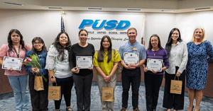 Americorps Members and Educators Accepting their recognition
