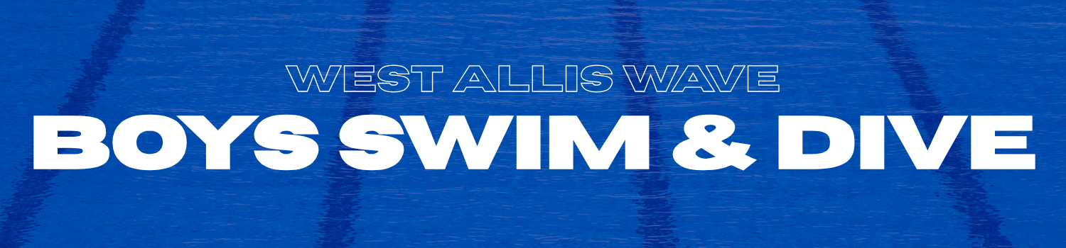 West Allis wave boys swim/dive team photo banner
