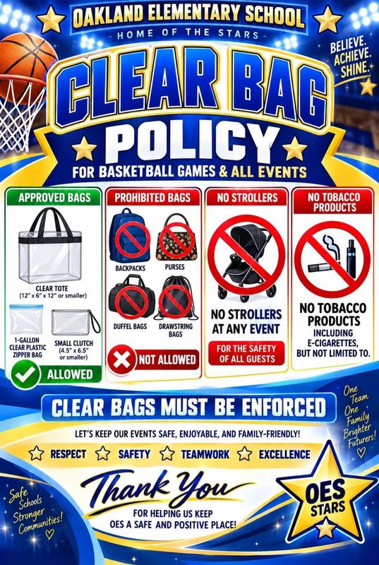 OES  Clear Bag Policy!! Thumbnail Image