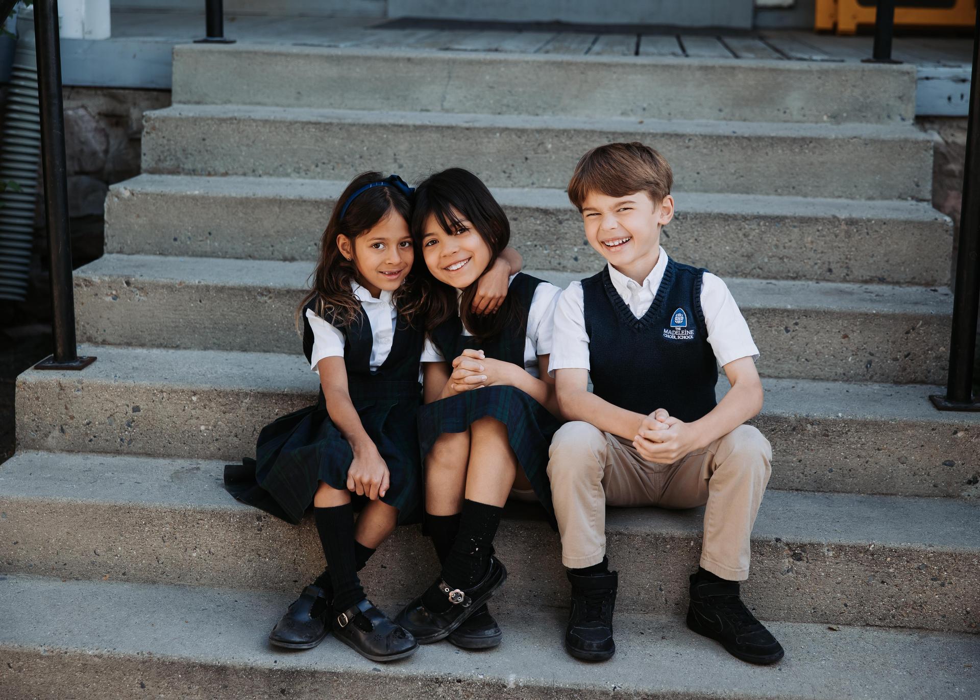 students in uniforms