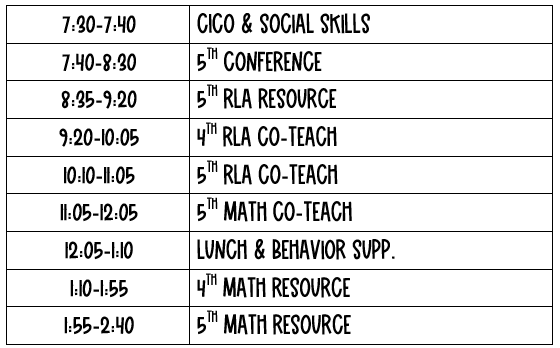 schedule