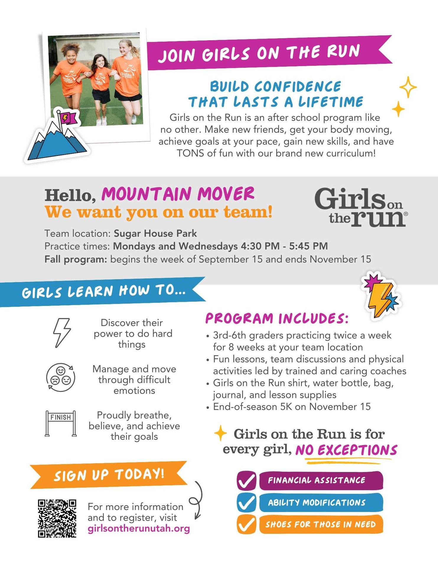 Girls on the Run flyer
