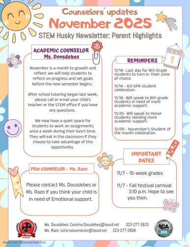 November's newsletter