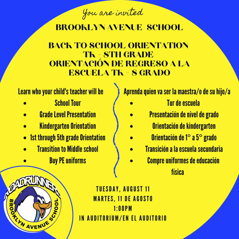 Back to School Orientation