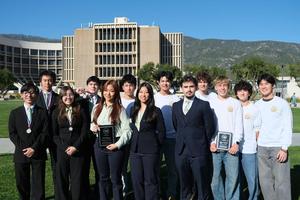 SPHS Virtual Enterprise State Award winners celebrate after the competition. (Photo Courtesy of SPHS Virtual Enterprise)