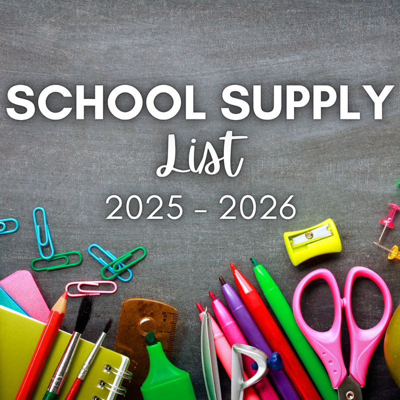 📘 2025–2026 School Supply List