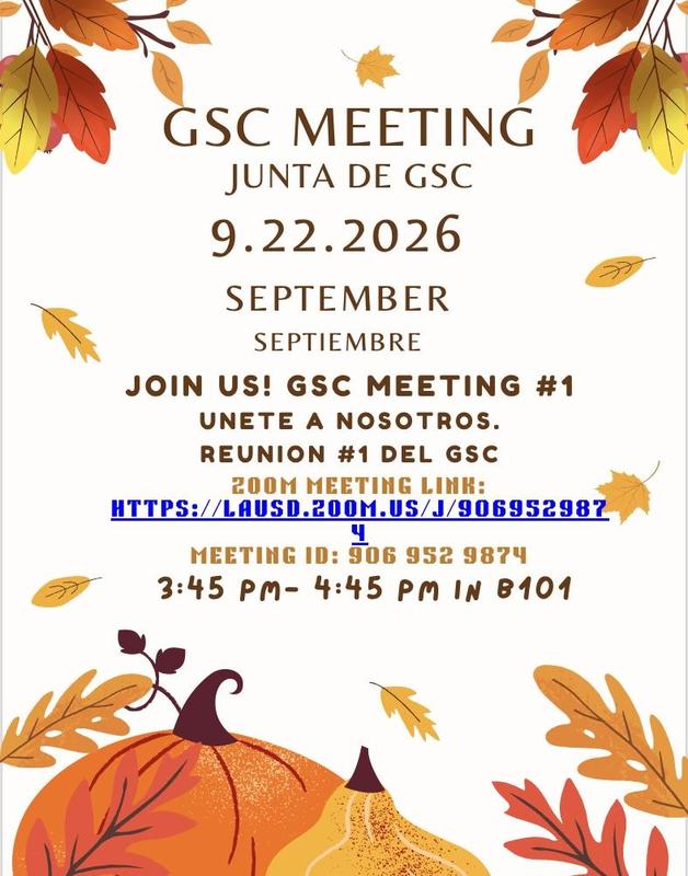 September GSC Meeting #1