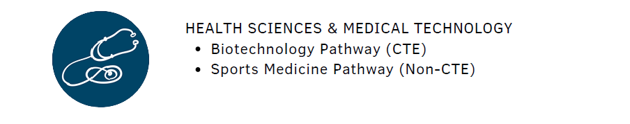 Circular stethoscope with Health Sciences & Medical Technology Pathways