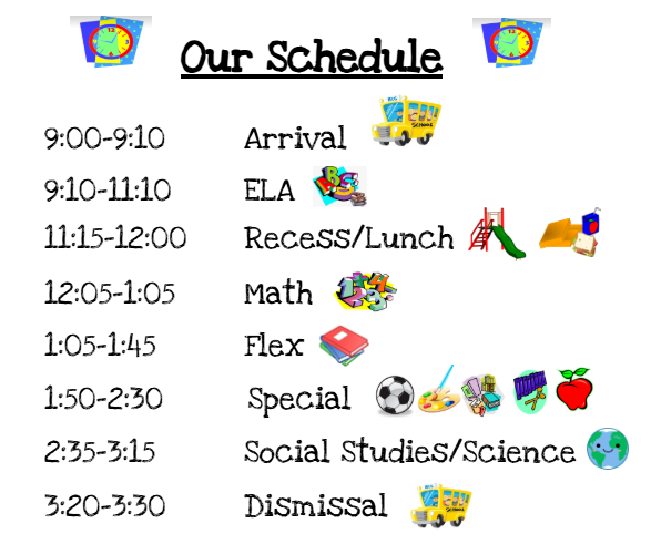 Our Schedule