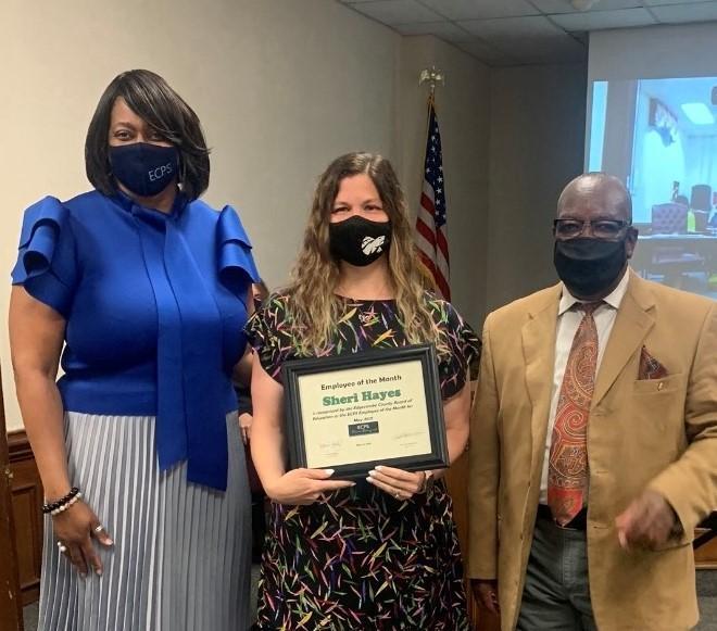 Hayes recognized as ECPS Employee of the Month Featured Photo