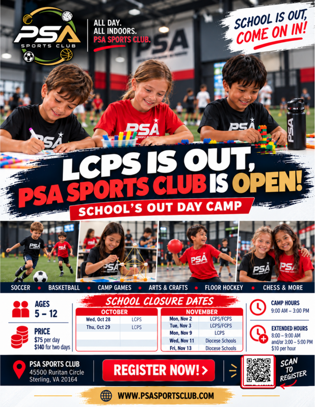 Looking for Camps during school closures? PSA Sports Club for school is a great option!